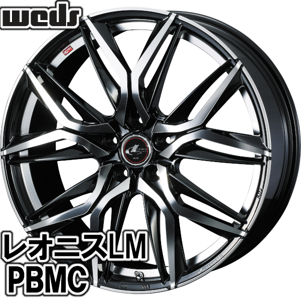 夏タイヤセット エスティマ 50系 4WD ブルーアースRV RV-03 245/40R19 98W レオニス LM PBMC 2024年以降製造の画像