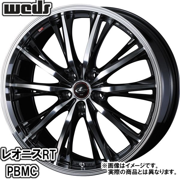夏タイヤセット エスティマ 50系 2WD ブルーアースRV RV-03 245/40R19 98W レオニス RT PBMC 2024年以降製造の画像