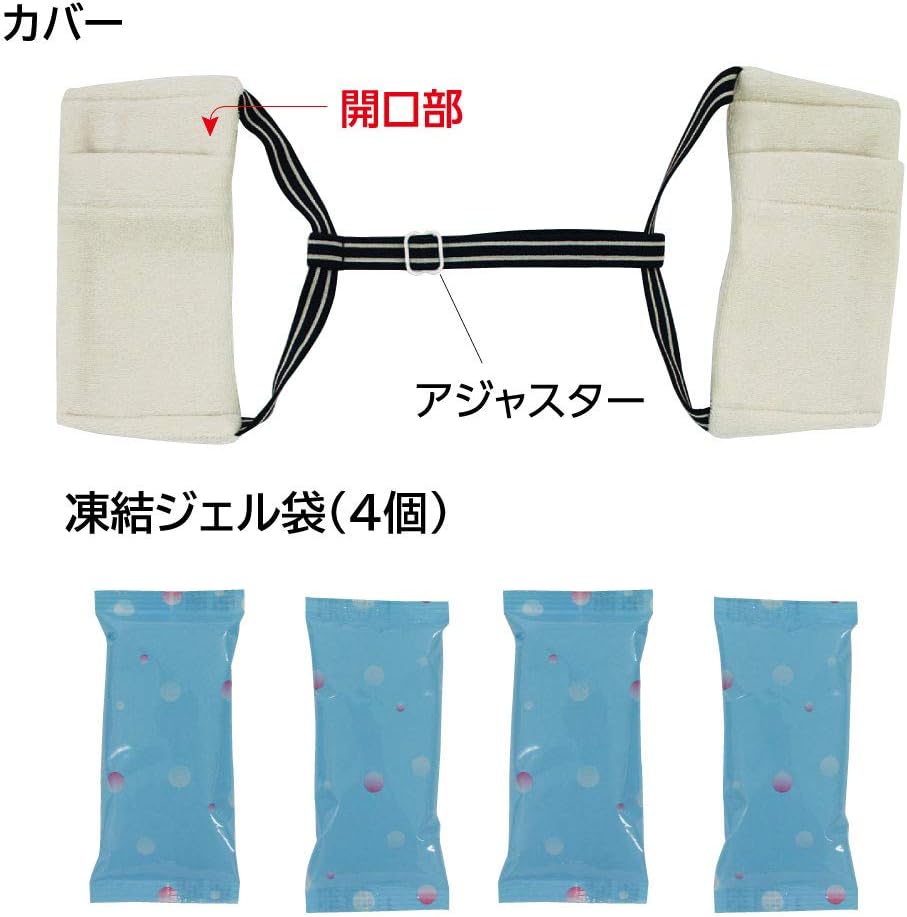 わきアイス 大人用 暑さ対策 冷却グッズ ケンユー わきの下冷却 熱中症対策グッズ 男女兼用 炎天下での作業 ひんやりグッズ 現場 農作業 | ケンユー | 01