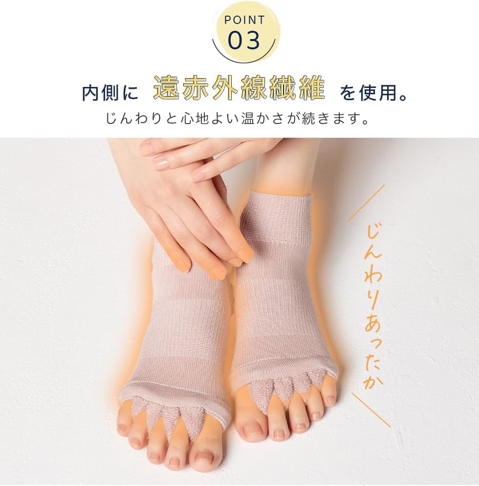 ドクターショール めぐっぱ Dr.Scholl 足指 広げる ソックス 靴下 23-25cm グレー フットケア 足指開き | ドクターショール | 05