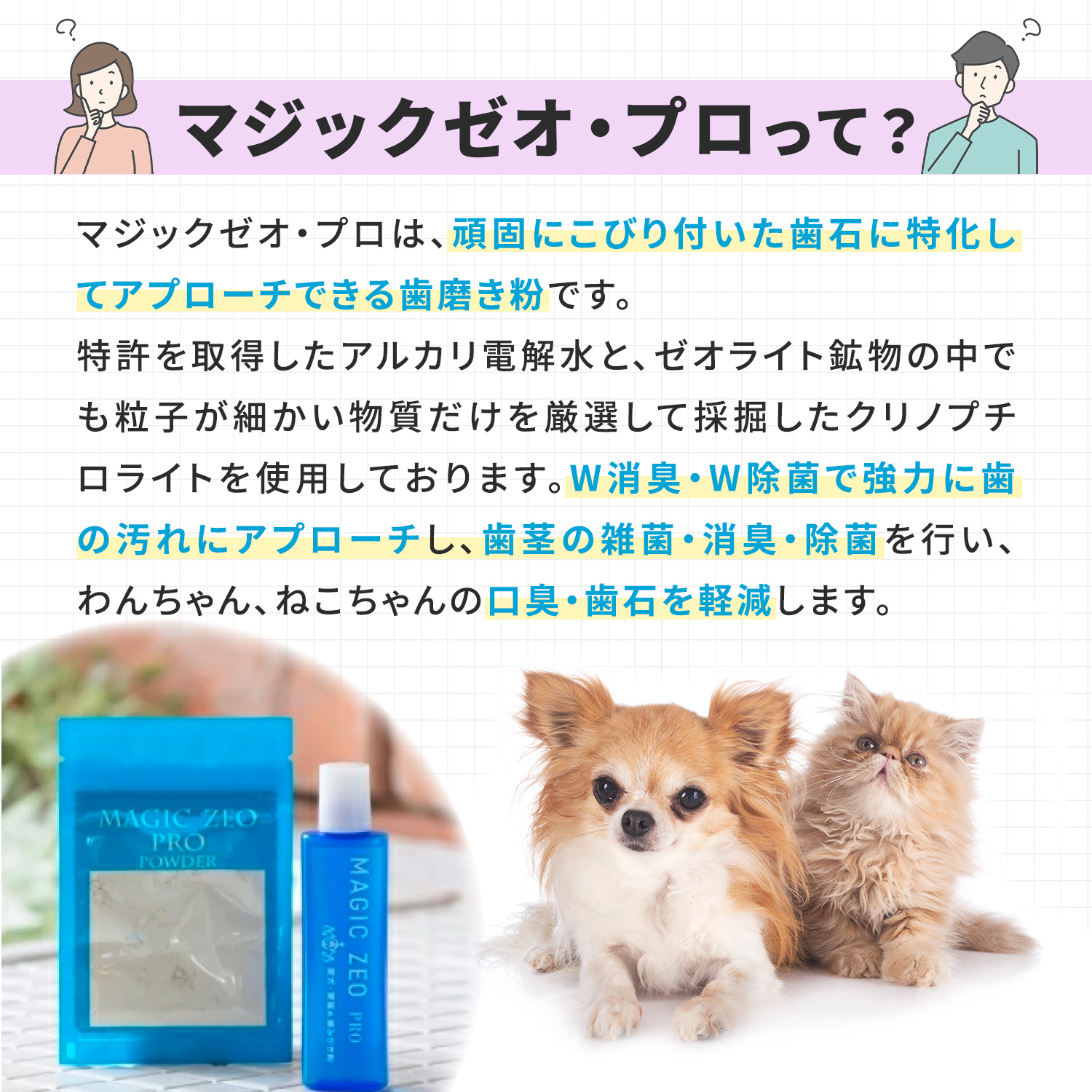 マジックゼオプロ 犬 ペット 歯磨き 歯石取り 歯石除去 歯石 歯磨き粉 口臭 EDOG JAPAN | EDOG JAPAN | 01
