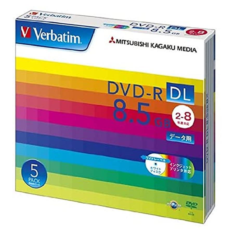 日本最大の バーベイタム DHR85HP5V1 1回記録用 2-8倍速 8.5GB ホワイトプリンタブル DVD-R 片面2層 DL 5枚 データ用メディア 