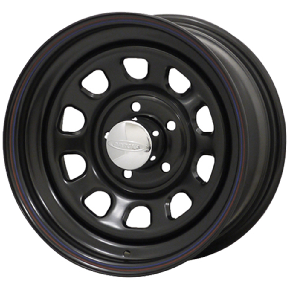 【美品】デイトナ アルミホイール 16インチ ブラック 5本セット 5穴 新品 4本価格 会社宛 送料無料 16×7J 5穴 114.3mm +35 ハブ84mm SHONE