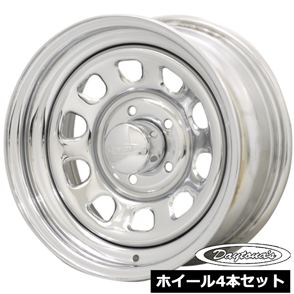 DAYTONA'S クローム デイトナ 15インチ 7.0J 5穴114.3 +19 ホイール4本