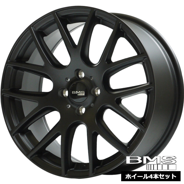 BMS M72-G2 フラットブラック 17インチ 7.5J 4穴100 +43 ホイール4本セット MINI ミニ R50 R52 R53 R54  R55 R56