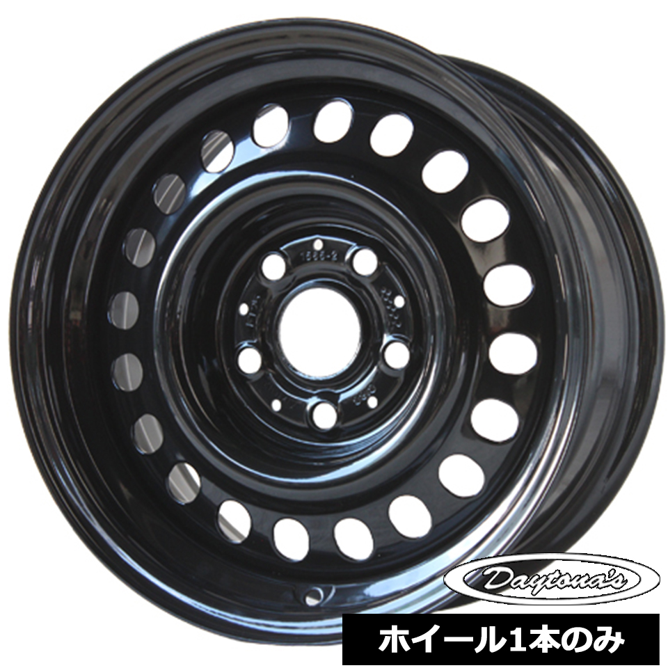 THE TECCHIN WIDE20 ブラック 15インチ 7.0J 5穴114.3 +25 ホイール1本