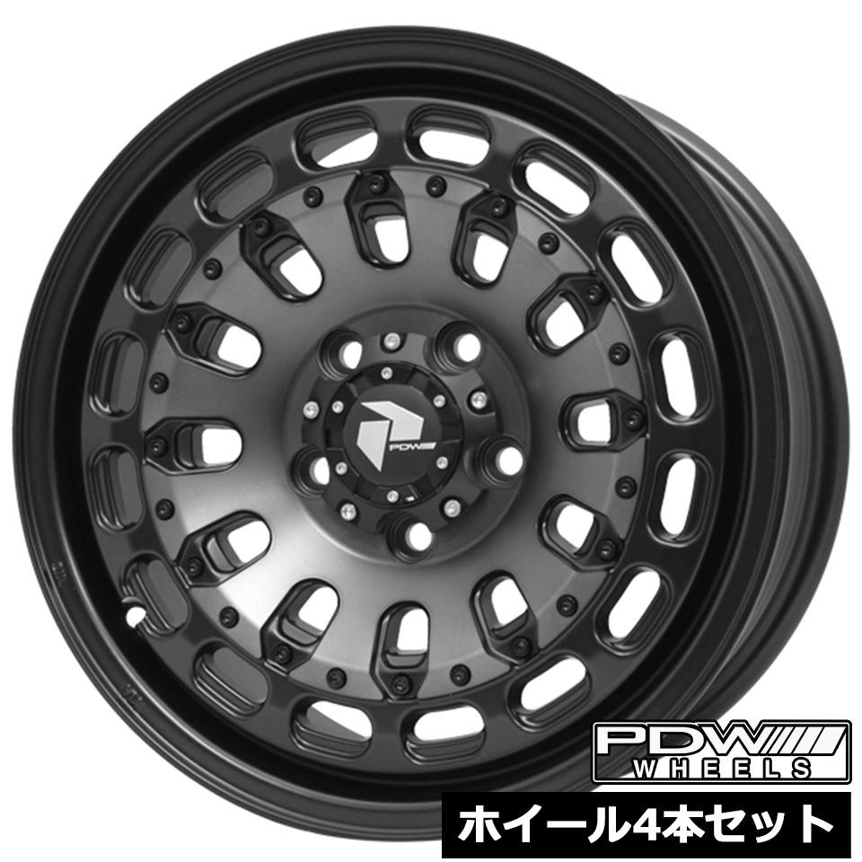 PDW RAZORBACK フラットブラック/マシンポリッシュ 16インチ 7.0J 5穴