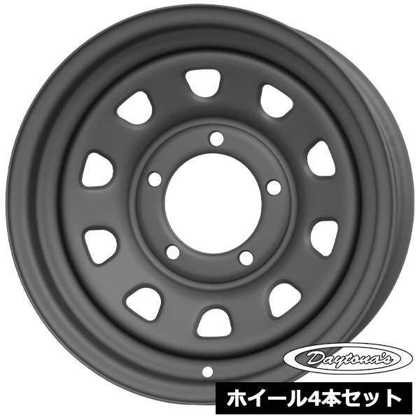 DAYTONA'S マットブラック デイトナ 15インチ 6.0J 5穴139.7 ±00