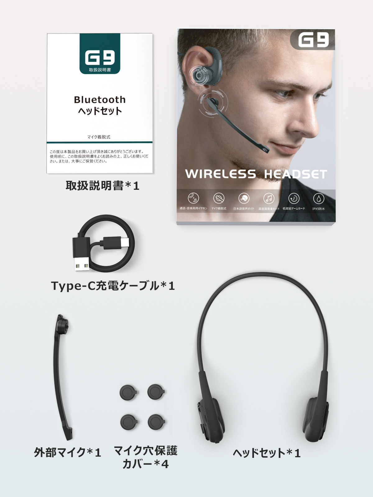 D8/Bluetooth4.1搭載ヘッドセットワイヤレス代替バッテリー1個付き Amazon.co.jp: 【IPX7防水】Bluetooth ヘッドセット Bluetooth