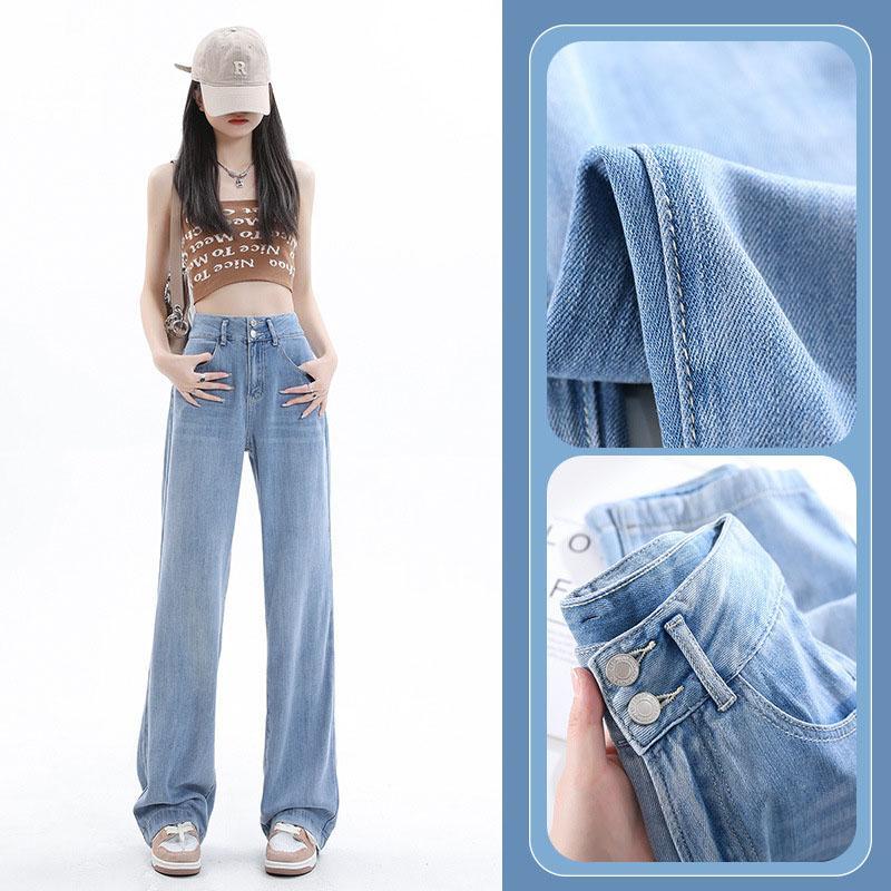 デニム レディース デニムパンツ 美シルエット パンツ ストレッチ ゴム ワイドパンツ 大きいサイズ ワイドパンツルック | ブランド登録なし | 02