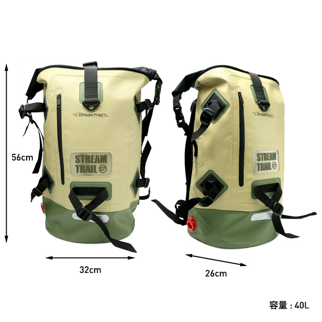 Stream Trail 防水バックパック 大容量 STREAM TRAIL バックパック 防水 防水バッグ 大容量 大型