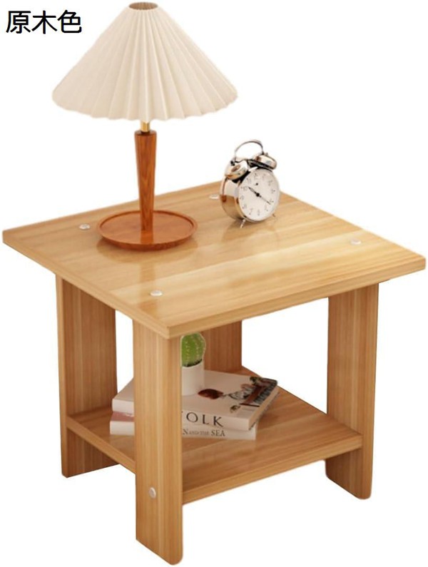 ローテーブル サイドテーブル 2段 大容量 木製 ナイトテーブル