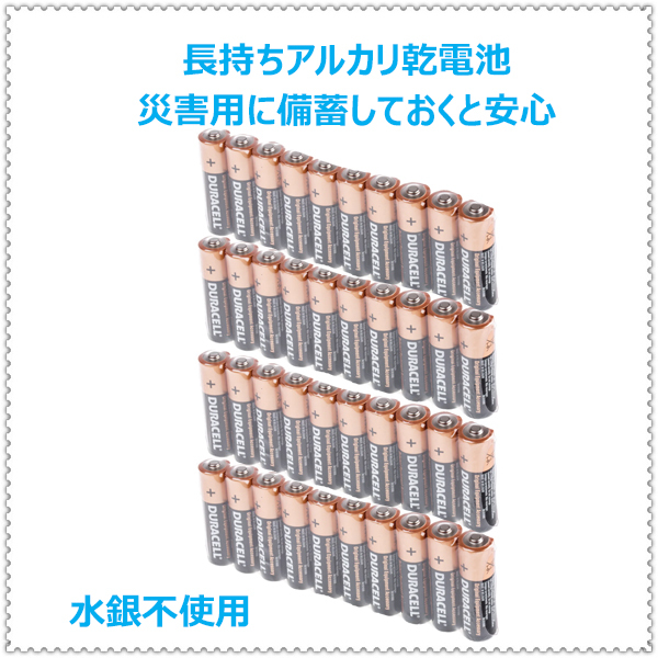 アルカリ乾電池　単1 単2　単3　単4 DURACELL デュラセル 長持ち 長期保存 高品質 高信頼性 乾電池ブランド 災害用に備蓄  DURACELL Alkaline Battery