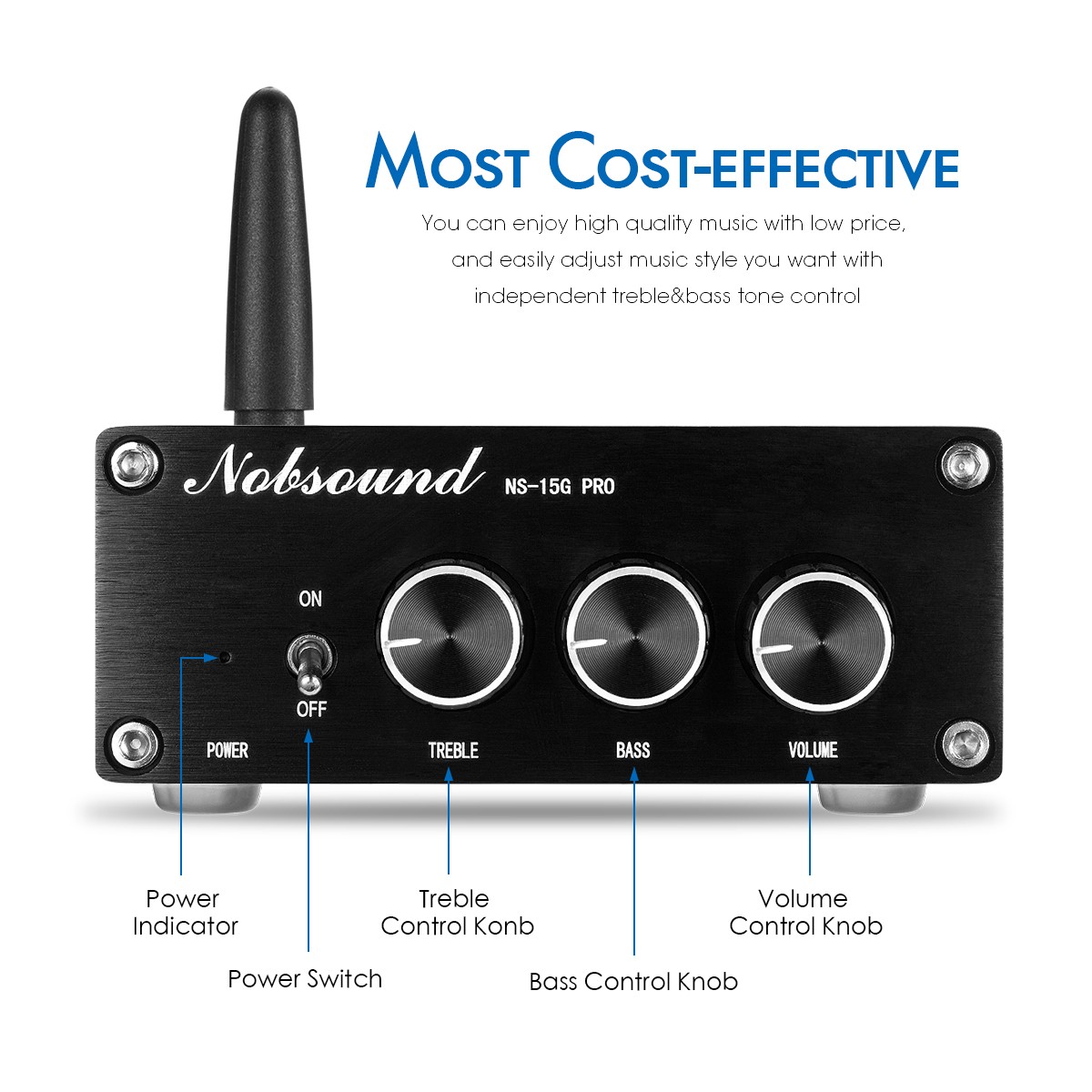 Nobsound HiFi Bluetooth 5.0 デジタル パワーアンプ PCM5102A