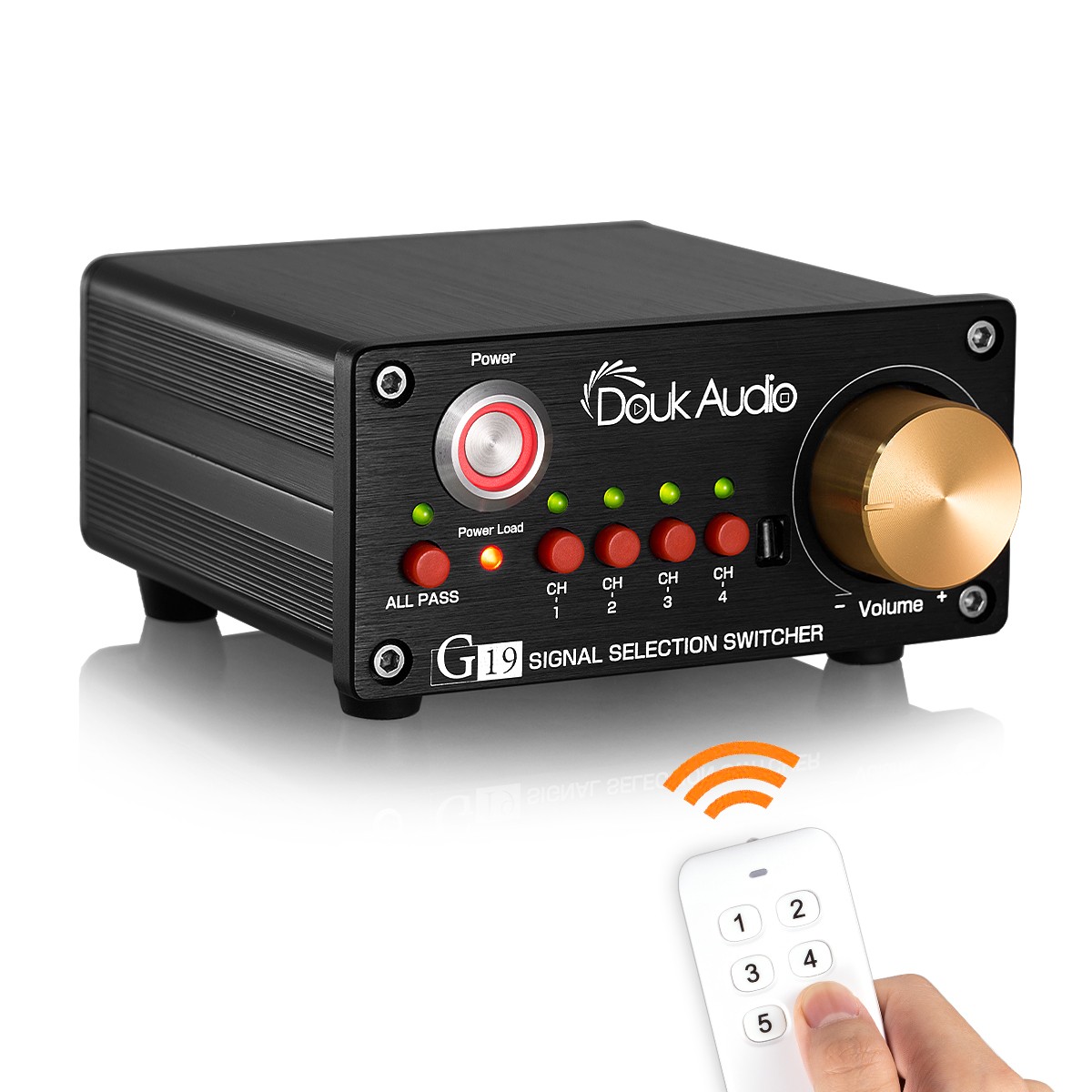 4系統 ステレオ RCA アナログオーディオスイッチャー ススピーカー