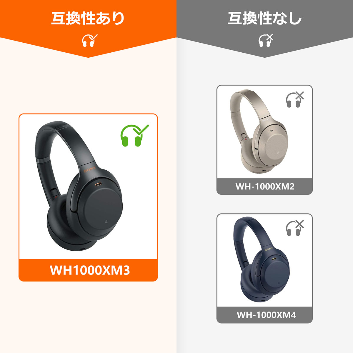 TOYOSO SONY WH1000XM3 専用 ヘッドホン用交換イヤーパッド ノイズキャンセリングフォーム 柔らかいレザークッション  ヘッドホンイヤーパッド : et12 : 楽々工房 - 通販 - Yahoo!ショッピング