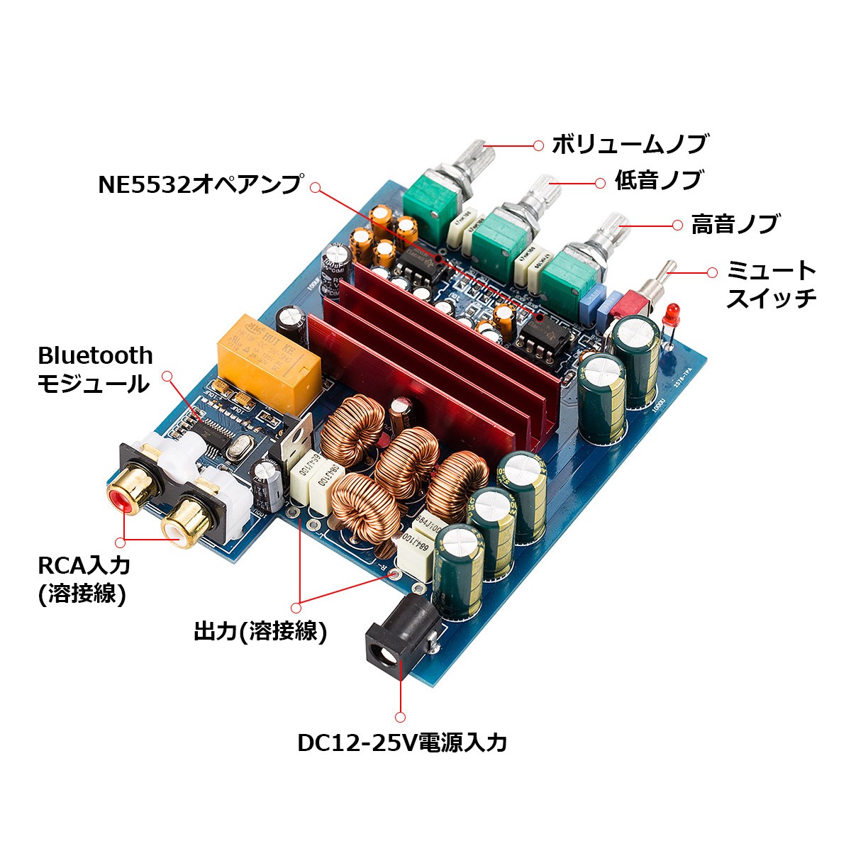 Douk Audio Bluetooth TPA3116D2 デジタルパワーアンプ HiFi ステレオボード 基板 100W×2 :  gfb1283-jp : 楽々工房 - 通販 - Yahoo!ショッピング