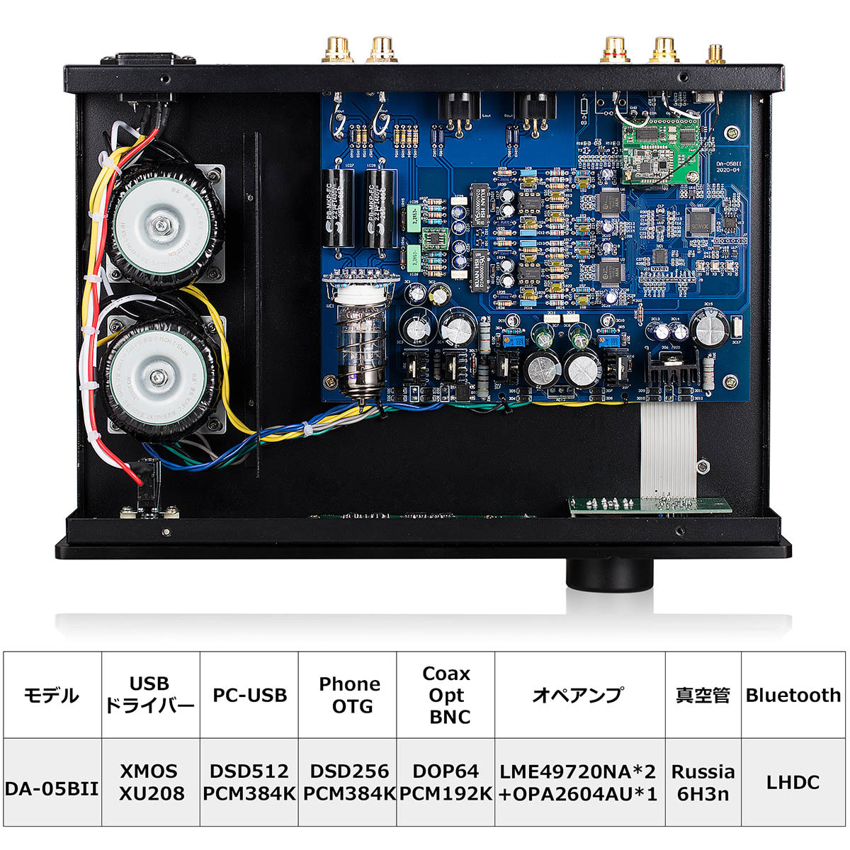 DA-05BII Russia 6H3n デュアル AK4497 XMOS USB DAC Bluetooth 5.0 COAX OPT D/A コンバーターDSD512 LHDC : jmq444 : 楽々工房 - 通販 - Yahoo!ショッピング