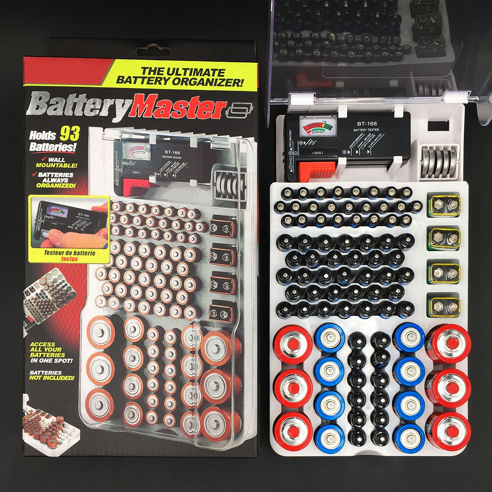 TOYOSO カバー付き 電池収納ケース 残量測定器 単四/単三/単二/単一