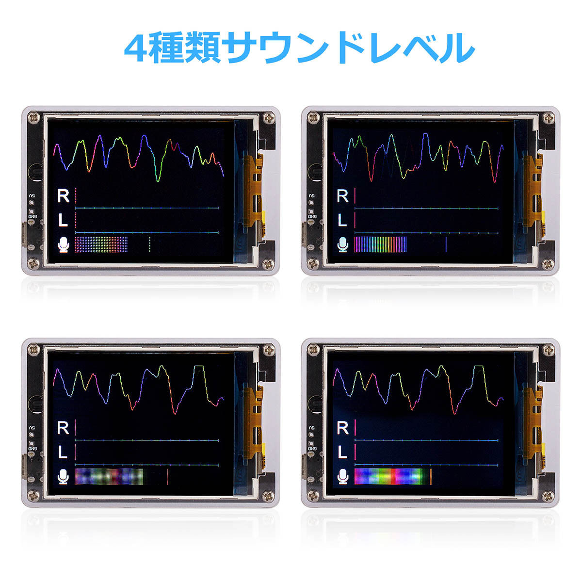 おすすめ】 オーディオ サウンドレベルメーター スペクトラム ビジュアライザー スプリッター LED MIC Music デュアルチャンネル オーディオ アンプ