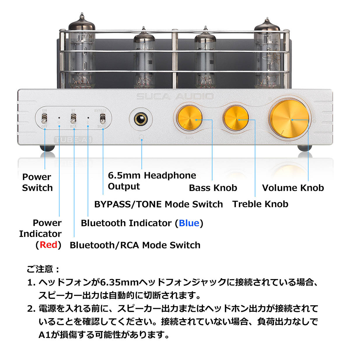 HiFi Bluetooth 5.0 真空管アンプ クラスA ステレオ オーディオアンプ ヘッドフォンアンプ プリメインアンプ 6P1 6J4 :  suc-d2-jp : 楽々工房 - 通販 - Yahoo!ショッピング