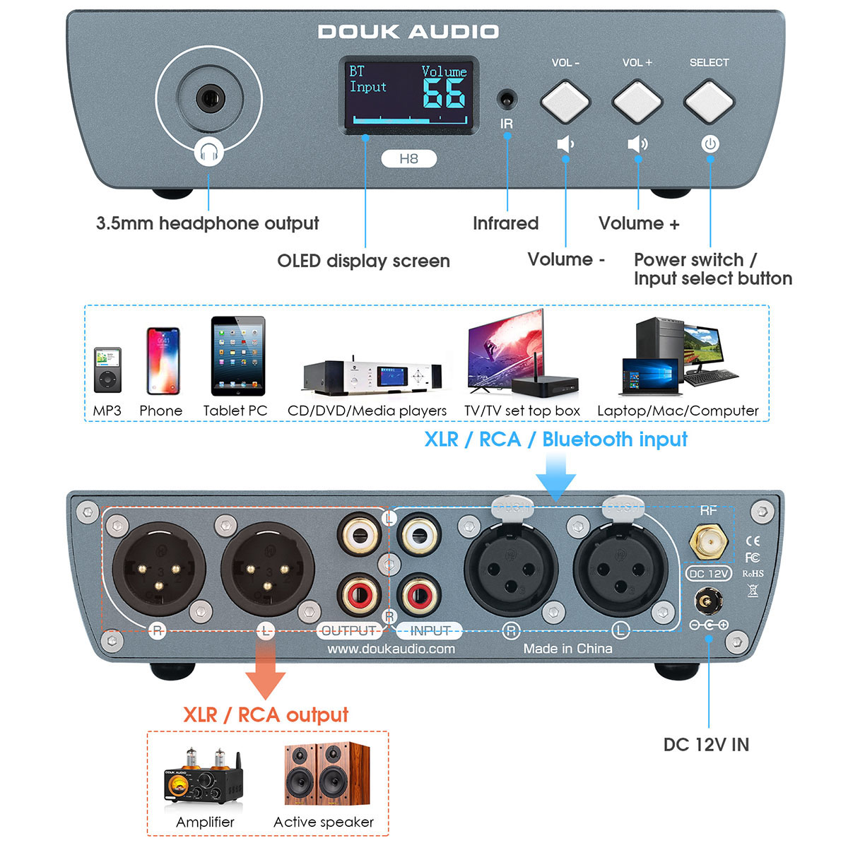 HiFi 真空管 JAN5725W Bluetooth プリアンプ レシーバー バランス XLR/RCA ヘッドフォンアンプ : suc-h8 :  楽々工房 - 通販 - Yahoo!ショッピング