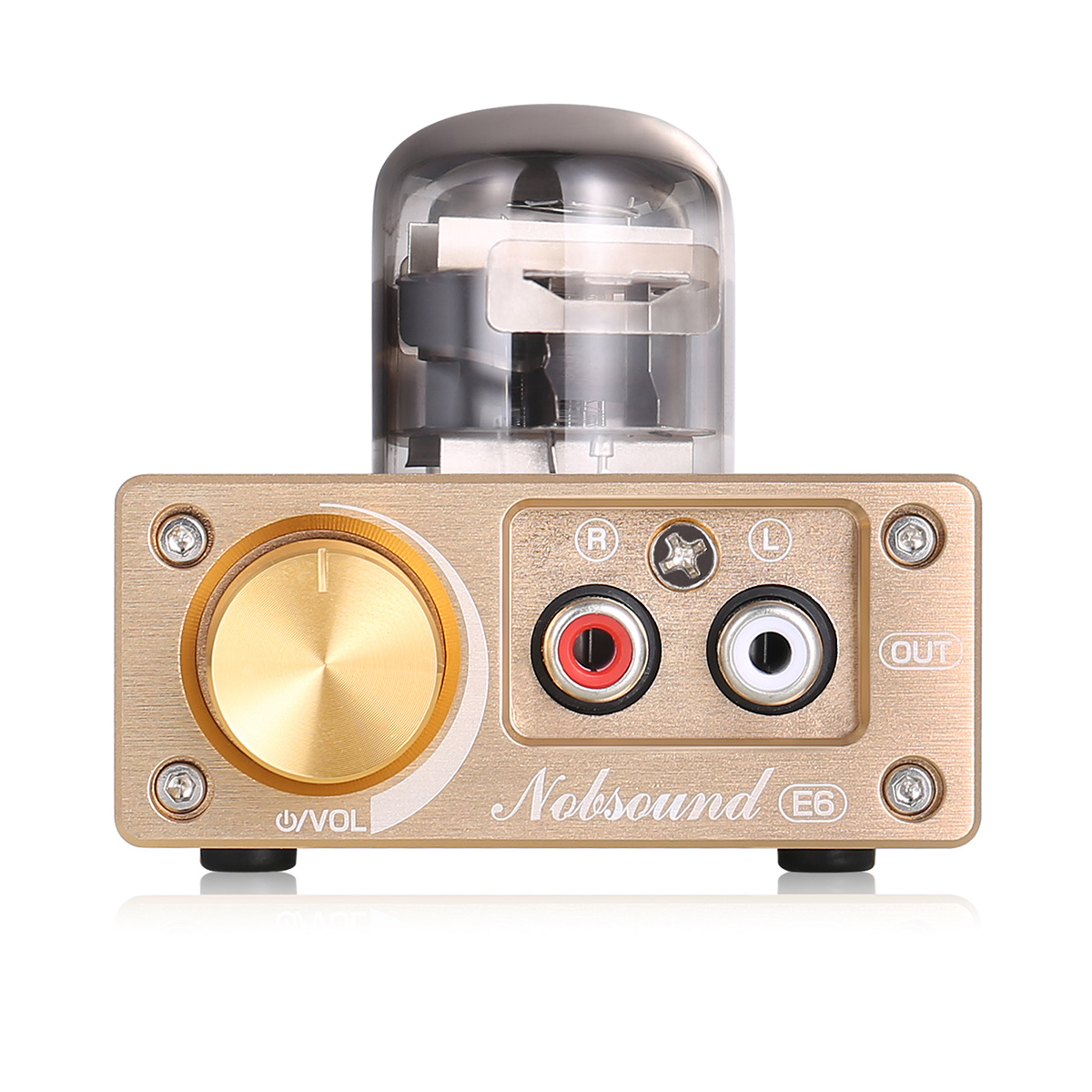 Nobsound E6 ミニ 真空管 プリアンプ： 12J1S搭載 105V高電圧設計 低