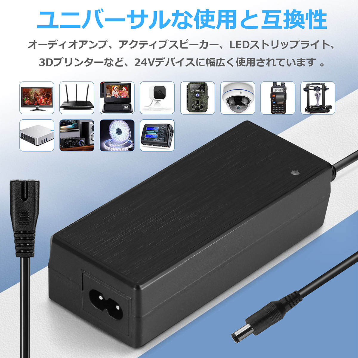 Douk Audio 96W 24V/4A DC 電源アダプター ACアダプター 100-240V 幅広な変圧器 デジタルアンプ用 GaN技術採用