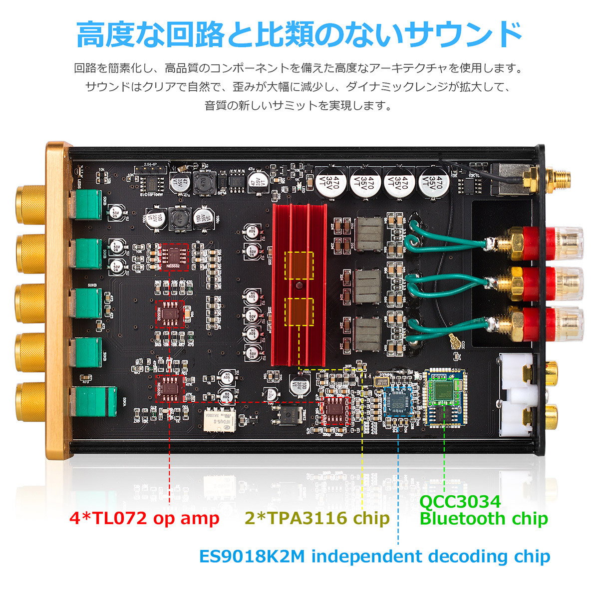 Nobsound NS-14G PRO HiFi Bluetooth 5.0 デジタルアンプ 2.1CH