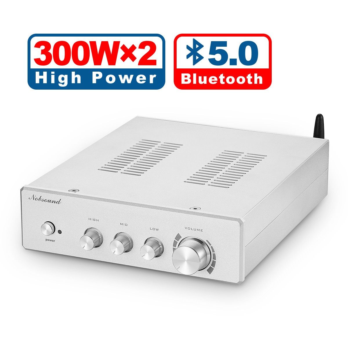 HiFi 300W + 300W Bluetooth 5.0 デジタル パワーアンプ クラスD ステレオオーディオ アンプ