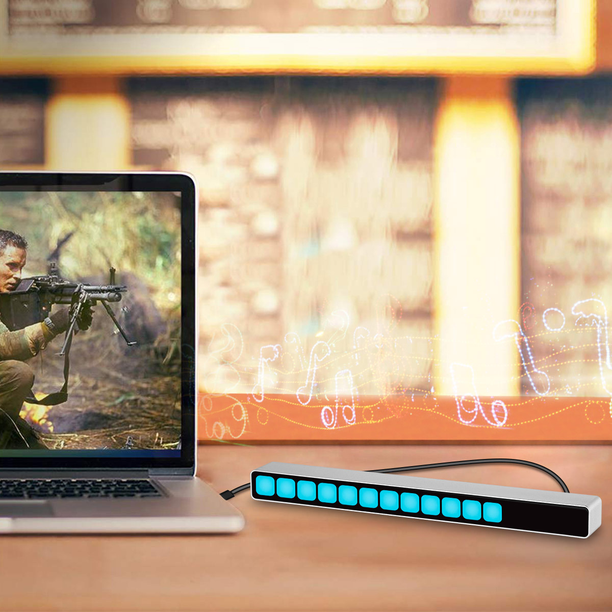 Nobsound 16-Bit マイク音制御 レベルインジケーター 音楽 オーディオ