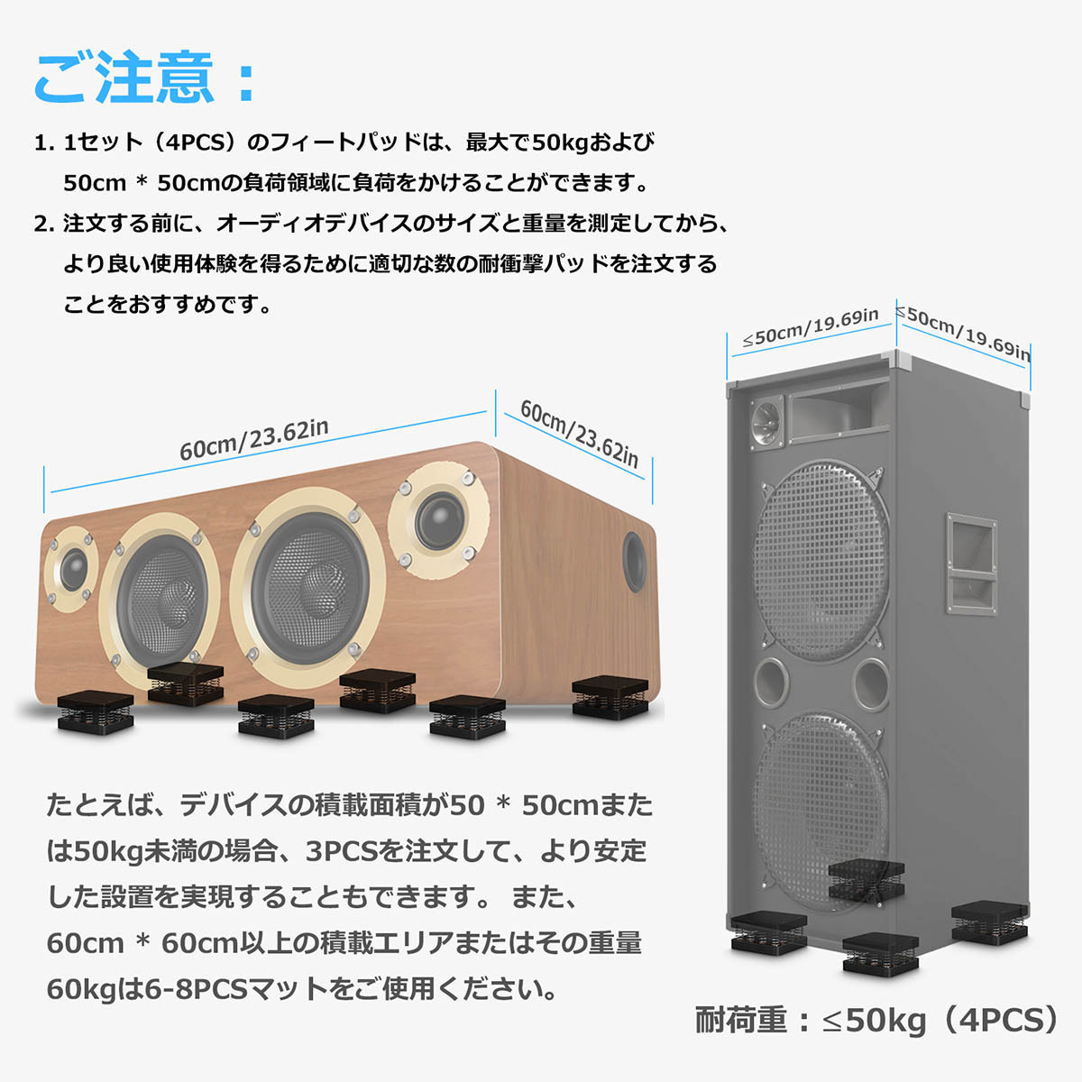 3/4パックウッド + スプリング 耐衝撃 マットパッド スピーカー サブウーファー アイソレーション スタンド フィート : pj670 :  Nobsound - 通販 - Yahoo!ショッピング