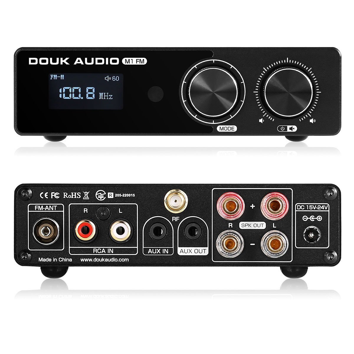 Amazon.co.jp: Douk Audio 4 チャンネル Bluetooth アンプ, 50W