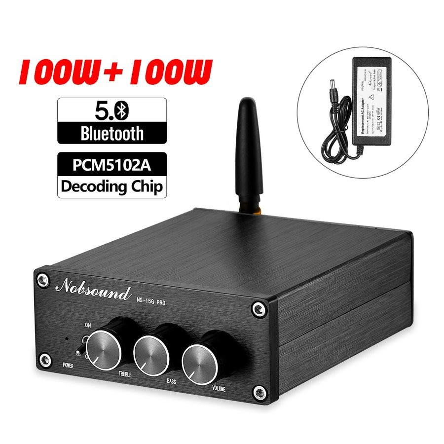 Nobsound HiFi Bluetooth 5.0 デジタル パワーアンプ PCM5102A