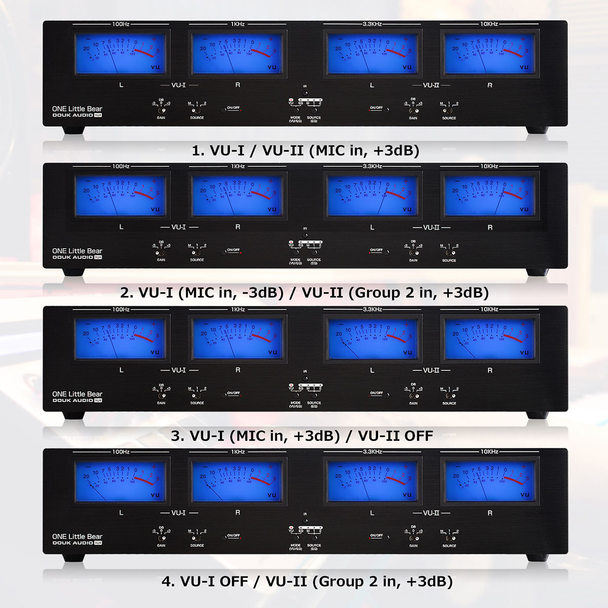 CSP104 2ch、XLR入力VUメーター CSP104 2ch、XLR入力VUメーター