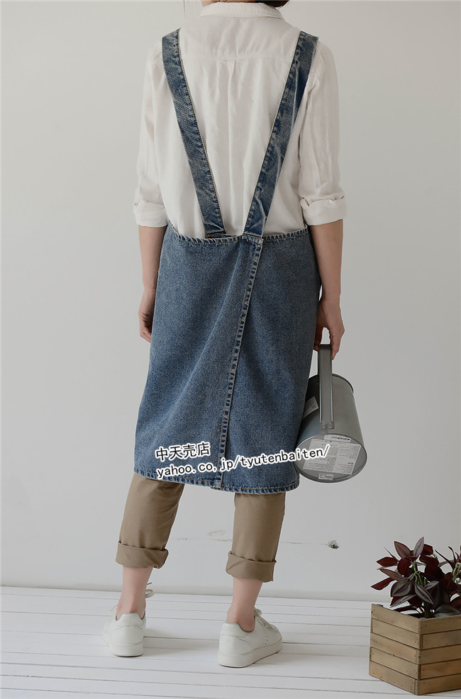back number バッグ デニムエプロン　2点　POP-UP デニムエプロン 北欧風 バッククロス おしゃれ シンプル 大きい