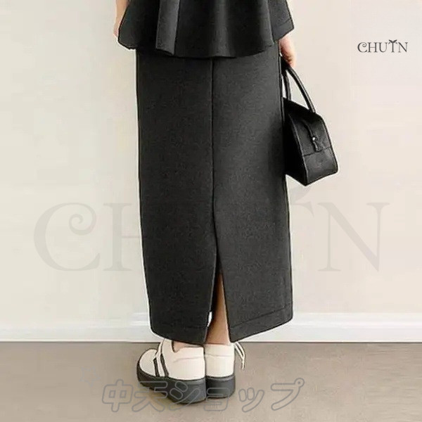 秋長袖パーカー+スカート セットアップ ジップアップパーカー スカート