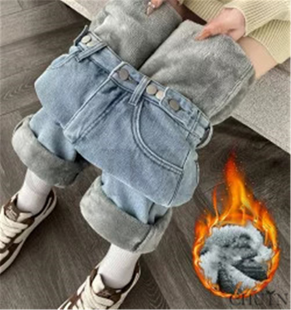 シャギー デニムパンツ レディース 裏ボア 極暖 暖かい ズボン パンツ