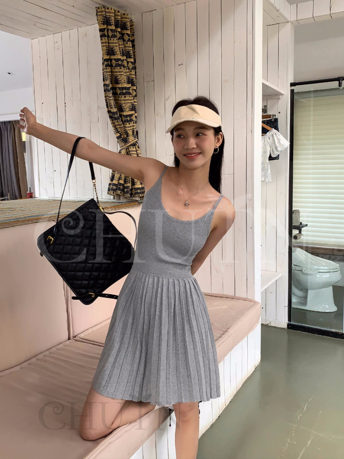 格安販売中 タイトワンピース ノースリーブ サマーニット キャミワンピース 水着・ラッシュガード
