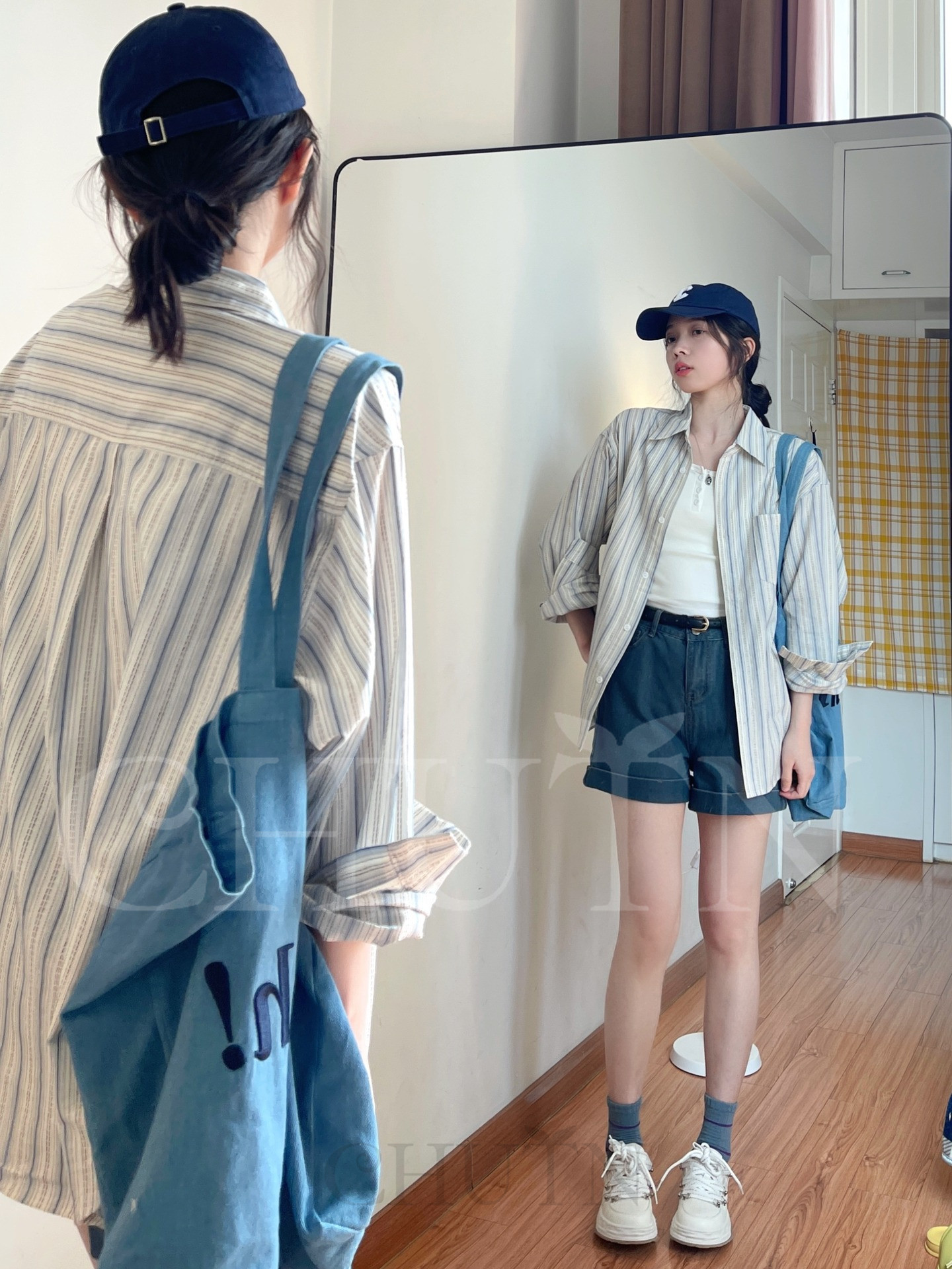 シャツ ブラウス レディース UVカットシャツ ストライプ 長袖トップス 