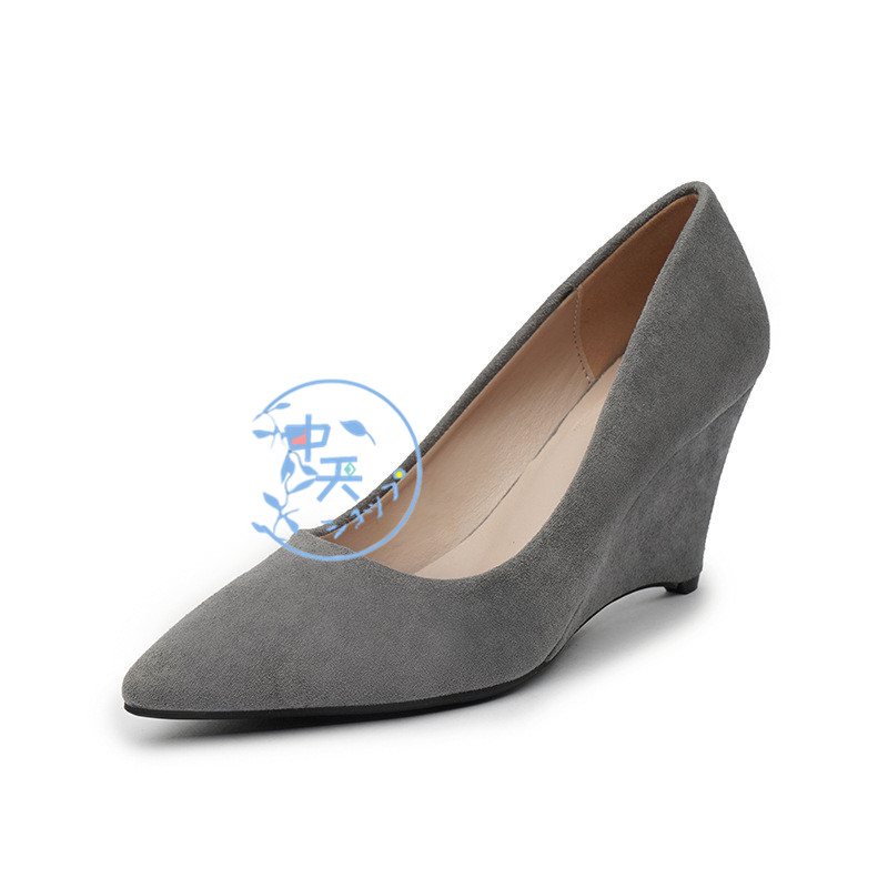 green 現HYKE ポインテッドトゥ パンプス ウェッジソール レザー 黒 WEDGE PUMPS ウェッジパンプス-HYKE（ハイク）通販| st company