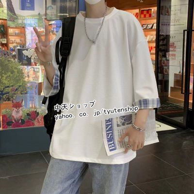 春 トレーナー メンズ スウェット ゆったり プルオーバー 7分袖