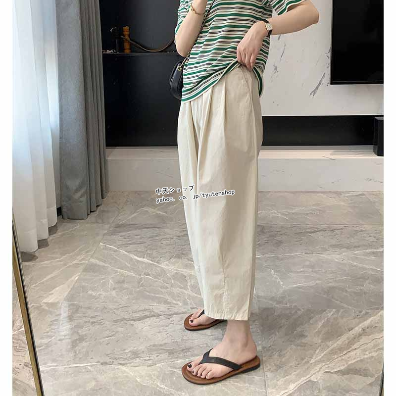 オフホワイト春夏、ストレートパンツサイズ40