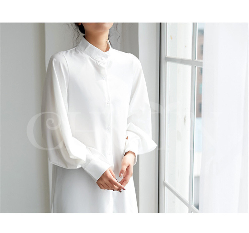 シャツワンピース ロングシャツ 白シャツ チュニック レディース