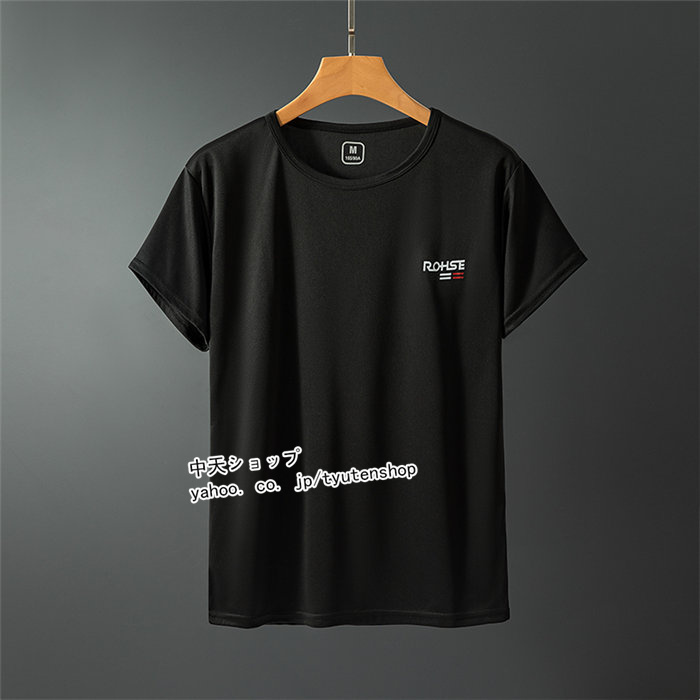 半袖Tシャツ メンズ アイスシルク 速乾tシャツ 丸首 カジュアル