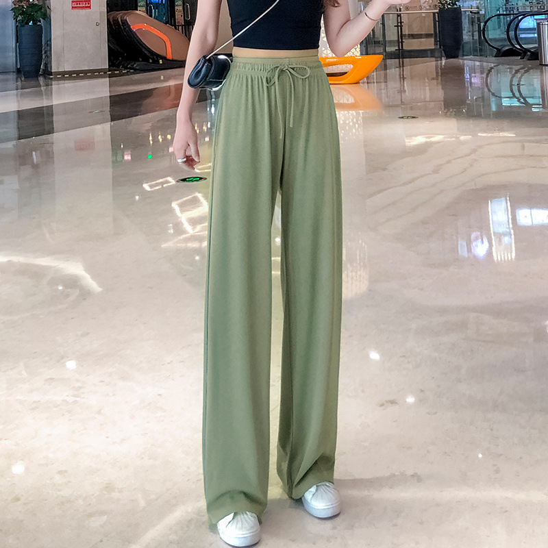 ワイドパンツ レディース 夏パンツ 涼しい スウェットパンツ イージーパンツ 無地 リボン ゆったり パンツ 着痩せ パンツ 薄手垂れ感低身長高身長部屋着 |  | 07