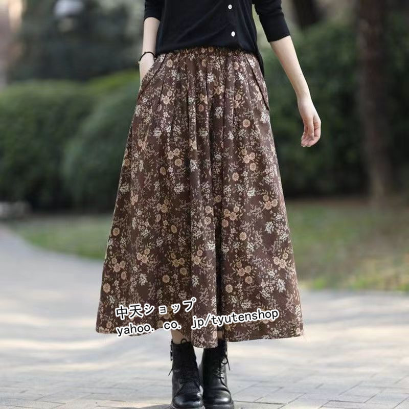 春マキシ丈スカート 花柄スカート ロングスカート 大きいサイズ 春マキシ丈スカート 花柄スカート ロングスカート 大きいサイズ