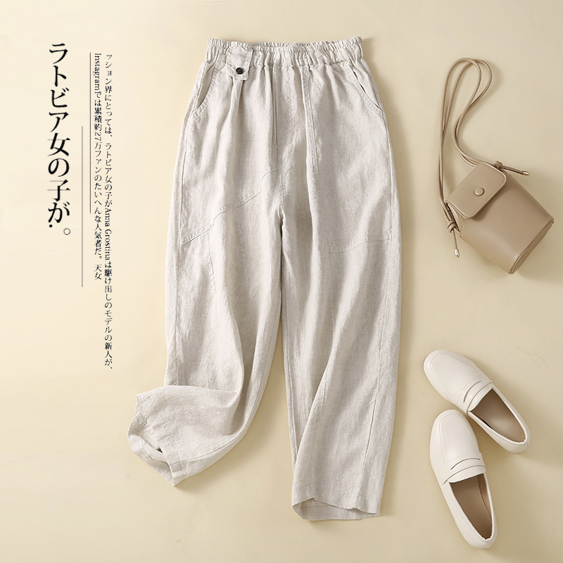 リネンパンツ 夏パンツ レディース 40代 50代 ガウチョパンツ涼しい