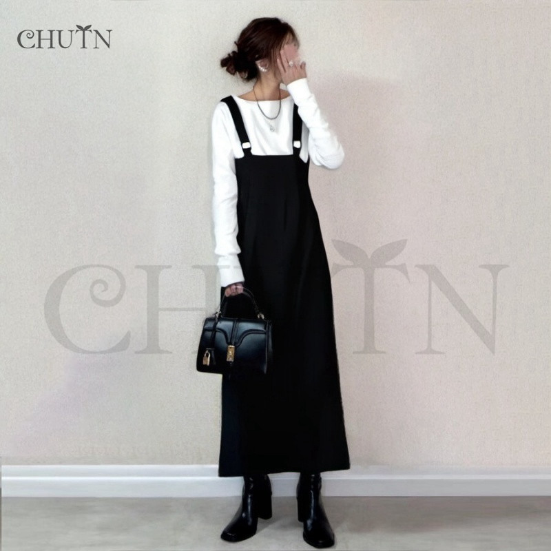 夏のお出かけに最適♪ゆったりシンプルサロペットワンピース セール】cloche UVストレッチウオッシャブルサロペ（サロペット
