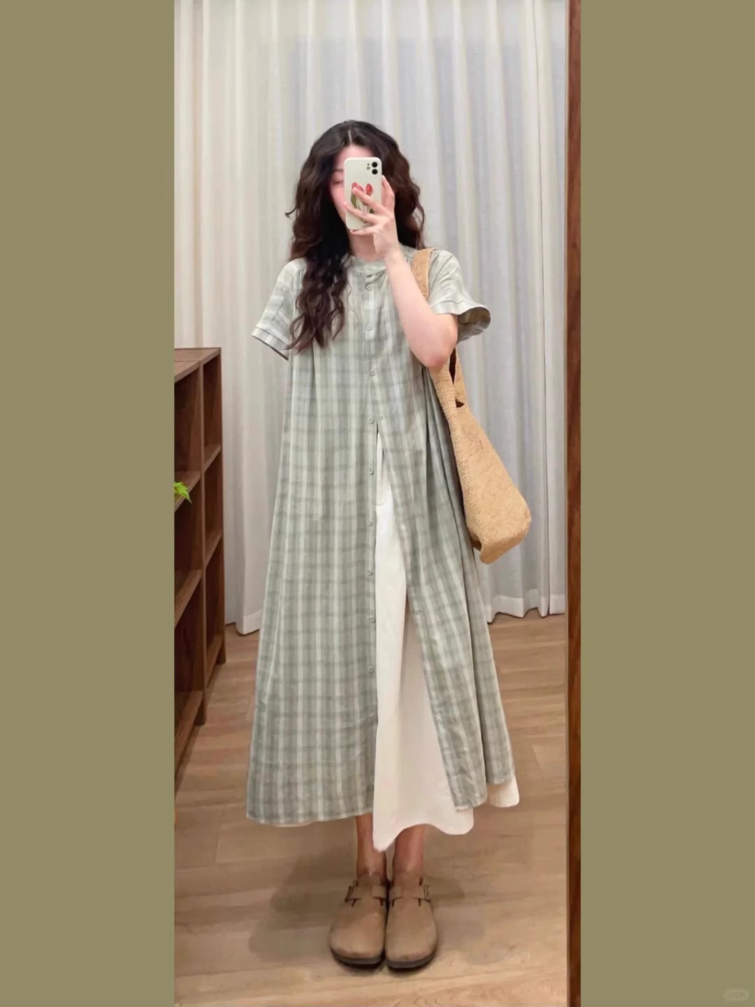 MaxMara 幾何学模様 半袖シャツワンピース MaxMara 幾何学模様 半袖シャツワンピース （シャツワンピ Max